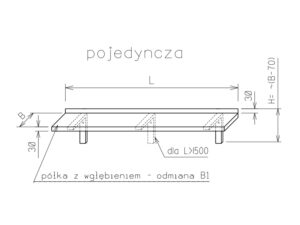 Półka wisząca - typ OP-0271