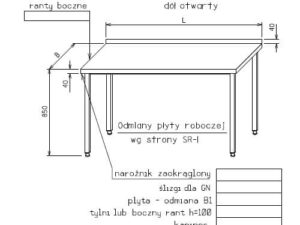 Stół roboczy - typ OP-0002