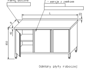 Stół roboczy - typ OP-0015