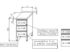 Stół roboczy - typ OP-0016