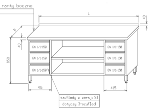 Stół roboczy - typ OP-0022
