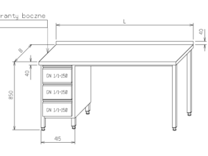 Stół roboczy - typ OP-0027
