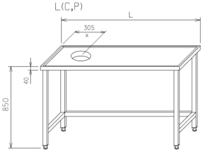 Stół roboczy - typ OP-0115