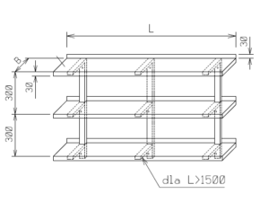 Półka wisząca - typ OP-0274