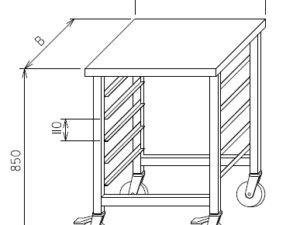 Regał jezdny na pojemniki - typ OP-0315