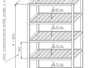 Regał magazynowy - typ OP-0317