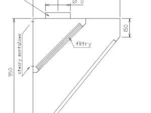Okap wyciągowy przyścienny - typ OP-0505